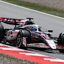 BARCELONA, SPAIN - MAY 30: Ryo Hirakawa of Japan driving the (50) Haas F1 VF-25 Ferrari on track during practice ahead of the F1 Grand Prix of Spain at Circuit de Barcelona-Catalunya on May 30, 2025 in Barcelona, Spain. (Photo by Clive Rose - Formula 1/Formula 1 via Getty Images)