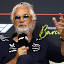 BARCELONA, SPAIN - MAY 30: Flavio Briatore, Executive Advisor of Alpine F1 in the Team Principals Press Conference during practice ahead of the F1 Grand Prix of Spain at Circuit de Barcelona-Catalunya on May 30, 2025 in Barcelona, Spain. (Photo by Clive Rose/Getty Images)