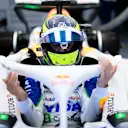 BARCELONA, SPAIN - MAY 30: Isack Hadjar of France and Visa Cash App Racing Bulls prepares to drive during practice ahead of the F1 Grand Prix of Spain at Circuit de Barcelona-Catalunya on May 30, 2025 in Barcelona, Spain. (Photo by Rudy Carezzevoli/Getty Images)