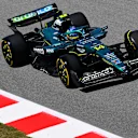 BARCELONA, SPAIN - MAY 31: Fernando Alonso of Spain driving the (14) Aston Martin F1 Team AMR25 Mercedes on track during final practice ahead of the F1 Grand Prix of Spain at Circuit de Barcelona-Catalunya on May 31, 2025 in Barcelona, Spain. (Photo by Mark Sutton - Formula 1/Formula 1 via Getty Images)