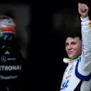 BARCELONA, SPAIN - MAY 31: Sixth placed qualifier Isack Hadjar of France and Visa Cash App Racing Bulls in parc ferme during qualifying ahead of the F1 Grand Prix of Spain at Circuit de Barcelona-Catalunya on May 31, 2025 in Barcelona, Spain. (Photo by Rudy Carezzevoli/Getty Images)
