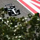 BAHRAIN, BAHRAIN - FEBRUARY 11: George Russell of Great Britain driving the (63) Mercedes AMG Petronas F1 Team W17 on track during day one of F1 Testing at Bahrain International Circuit on February 11, 2026 in Bahrain, Bahrain. (Photo by Mark Thompson/Getty Images)