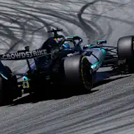 BARCELONA, SPAIN - JUNE 12: George Russell of Great Britain driving the (63) Mercedes AMG Petronas
