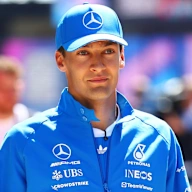 NORTHAMPTON, ENGLAND - JULY 02: George Russell of Great Britain and Mercedes AMG Petronas F1 Team