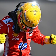 NORTHAMPTON, ENGLAND - JULY 03: Sprint Pole qualifier Lewis Hamilton of Great Britain and Scuderia