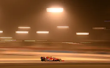 BAHRAIN, BAHRAIN - MARCH 12: Carlos Sainz of Spain driving the (55) Scuderia Ferrari SF21 shortly