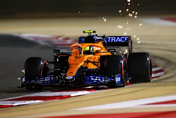 BAHRAIN, BAHRAIN - MARCH 27: Lando Norris of Great Britain driving the (4) McLaren F1 Team MCL35M