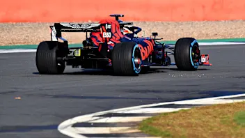 NORTHAMPTON, ENGLAND - FEBRUARY 13: Max Verstappen of the Netherlands driving the (33) Aston Martin