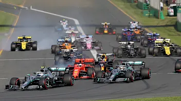 MELBOURNE, AUSTRALIA - MARCH 17: Valtteri Bottas driving the (77) Mercedes AMG Petronas F1 Team