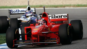 Michael Schumacher, Ferrari F310B, Grand Prix of Europe, Jerez, 26 October 1997. (Photo by Paul-Henri Cahier/Getty Images)