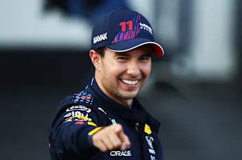 BAKU, AZERBAIJAN - JUNE 06: Race winner Sergio Perez of Mexico and Red Bull Racing celebrates in