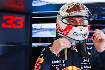 NORTHAMPTON, ENGLAND - JULY 17: Max Verstappen of Netherlands and Red Bull Racing prepares to drive