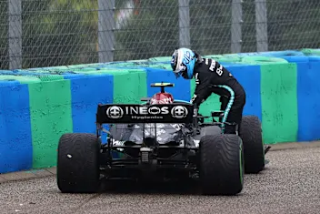 BUDAPEST, HUNGARY - AUGUST 01: Valtteri Bottas of Finland driving the (77) Mercedes AMG Petronas F1