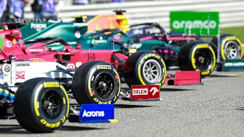 BAHRAIN INTERNATIONAL CIRCUIT, BAHRAIN - MARCH 12: Pirelli tires on the Alfa Romeo Racing C41