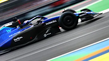 MEXICO CITY, MEXICO - OCTOBER 28: Alexander Albon of Thailand driving the (23) Williams FW44