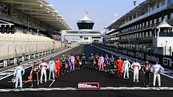 ABU DHABI, UNITED ARAB EMIRATES - DECEMBER 13: The F1 drivers pose for the Class of 2020 photo on