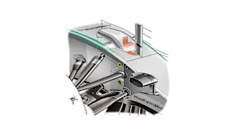 Mercedes F1 W06 Hybrid - mystery 'S-duct'