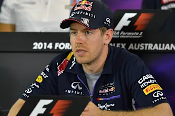 Sebastian Vettel (GER) Red Bull Racing in the Press Conference. Formula One World Championship,
