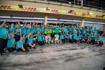 Race winner Lewis Hamilton (GBR) Mercedes AMG F1 and Nico Rosberg (GER) Mercedes AMG F1 celebrate