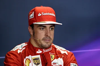 Fernando Alonso (ESP) Ferrari in the Press Conference. Formula One World Championship, Rd11,