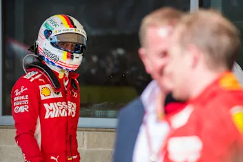 CIRCUIT OF THE AMERICAS, UNITED STATES OF AMERICA - OCTOBER 21: Sebastian Vettel, Ferrari, looks