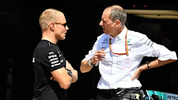 Valtteri Bottas (FIN) Mercedes AMG F1 and Tony Ross (GBR) Mercedes AMG F1 Race Engineer at Formula