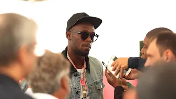 Usain Bolt (JAM) at Formula One World Championship, Rd17, United States Grand Prix, Race, Circuit