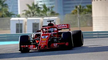 Sebastian Vettel, Ferrari SF71H at Formula One Testing, Day One, Yas Marina Circuit, Abu Dhabi,