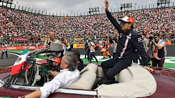 Sergio Perez, Racing Point Force India on the drivers parade at Formula One World Championship,