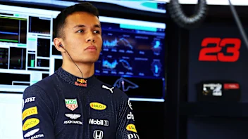 ABU DHABI, UNITED ARAB EMIRATES - NOVEMBER 29: Alexander Albon of Thailand and Red Bull Racing