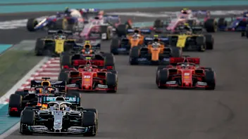 ABU DHABI, UNITED ARAB EMIRATES - DECEMBER 01: Lewis Hamilton of Great Britain driving the (44)