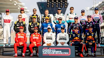 ABU DHABI, UNITED ARAB EMIRATES - DECEMBER 01: The F1 Drivers Class of 2019 photo is taken on track