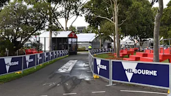 MELBOURNE GRAND PRIX CIRCUIT, AUSTRALIA - MARCH 13: Melbourne branding in the Albert Park paddock