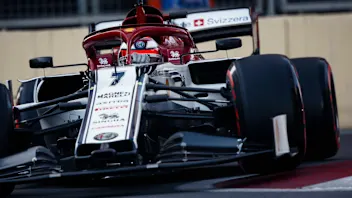 BAKU CITY CIRCUIT, AZERBAIJAN - APRIL 27: Kimi Raikkonen, Alfa Romeo Racing C38 during the