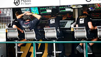 HUNGARORING, HUNGARY - AUGUST 02: Guenther Steiner, Team Principal, Haas F1, and the Haas F1 team