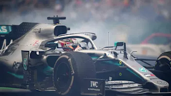 MEXICO CITY, MEXICO - OCTOBER 27: Race winner Lewis Hamilton of Great Britain and Mercedes GP