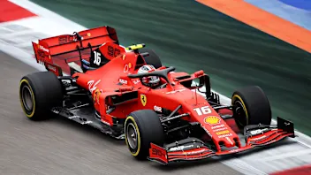 SOCHI, RUSSIA - SEPTEMBER 27: Charles Leclerc of Monaco driving the (16) Scuderia Ferrari SF90 on