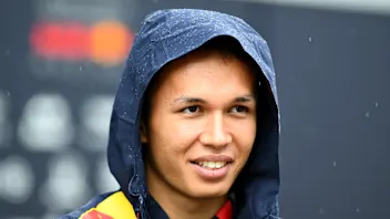 SOCHI, RUSSIA - SEPTEMBER 26: Alexander Albon of Thailand and Red Bull Racing looks on in the