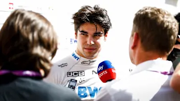 CIRCUIT DE BARCELONA-CATALUNYA, SPAIN - MAY 10: Lance Stroll, Racing Point, is interviewed after