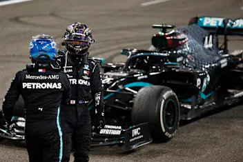 ABU DHABI, UNITED ARAB EMIRATES - DECEMBER 13: Second placed Valtteri Bottas of Finland and