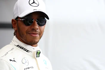 MELBOURNE, AUSTRALIA - MARCH 12: Lewis Hamilton of Great Britain and Mercedes GP poses for a