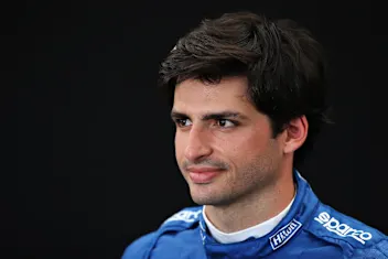 MELBOURNE, AUSTRALIA - MARCH 12: Carlos Sainz of Spain and McLaren F1 poses for a photo in the