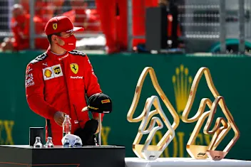SPIELBERG, AUSTRIA - JULY 05: Second place Charles Leclerc of Monaco and Ferrari looks on before