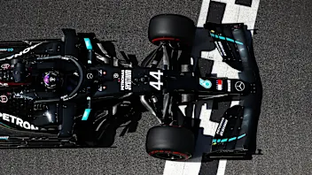 NORTHAMPTON, ENGLAND - AUGUST 01: Lewis Hamilton of Great Britain driving the (44) Mercedes AMG