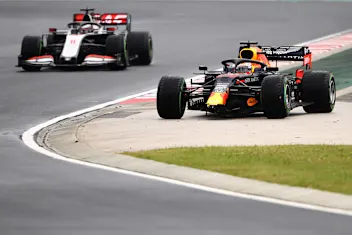 BUDAPEST, HUNGARY - JULY 19: Max Verstappen of the Netherlands driving the (33) Aston Martin Red