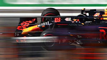 SOCHI, RUSSIA - SEPTEMBER 27: Alexander Albon of Thailand driving the (23) Aston Martin Red Bull