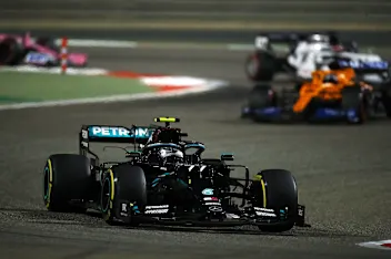 BAHRAIN, BAHRAIN - DECEMBER 06: Valtteri Bottas of Finland driving the (77) Mercedes AMG Petronas