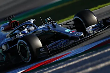 BARCELONA, SPAIN - FEBRUARY 26: Valtteri Bottas of Finland driving the (77) Mercedes AMG Petronas