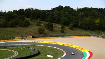 SCARPERIA, ITALY - SEPTEMBER 10: A general view as the FIA Safety Car drives on track during