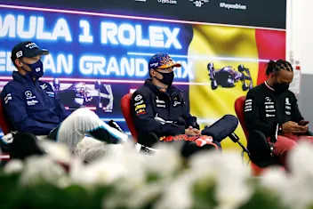 SPA, BELGIUM - AUGUST 28: Pole position qualifier Max Verstappen of Netherlands and Red Bull